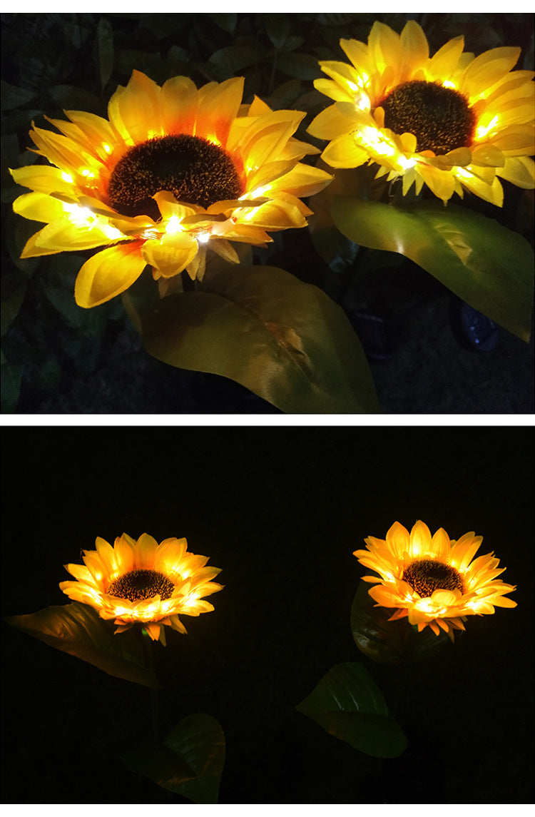 LED Solar Sunflower Lamps Decorative Lights