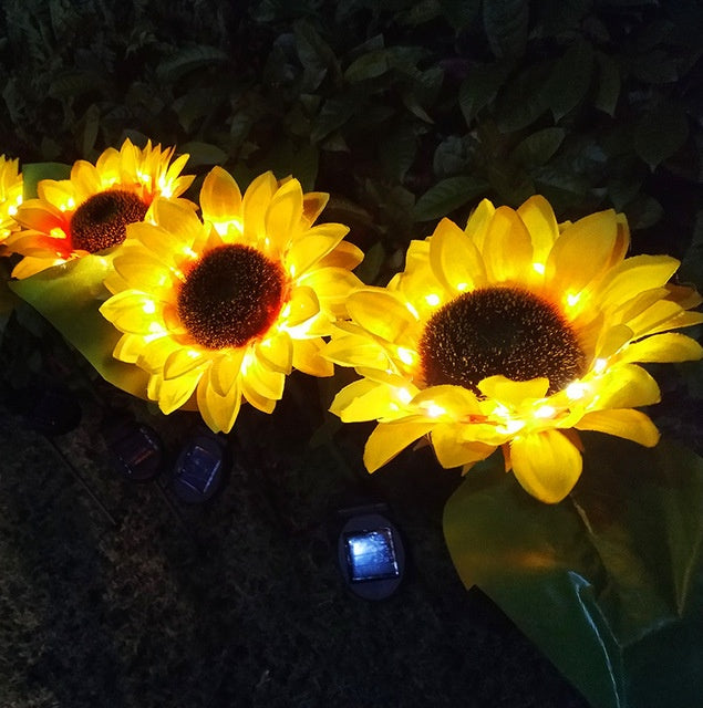 LED Solar Sunflower Lamps Decorative Lights