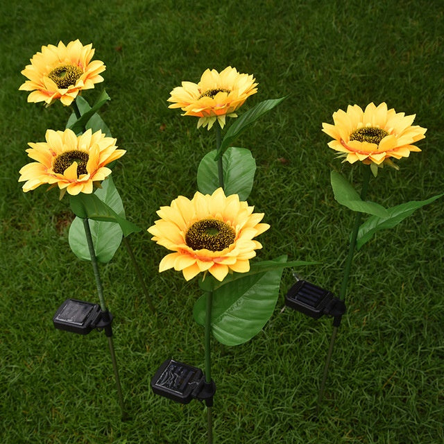 LED Solar Sunflower Lamps Decorative Lights