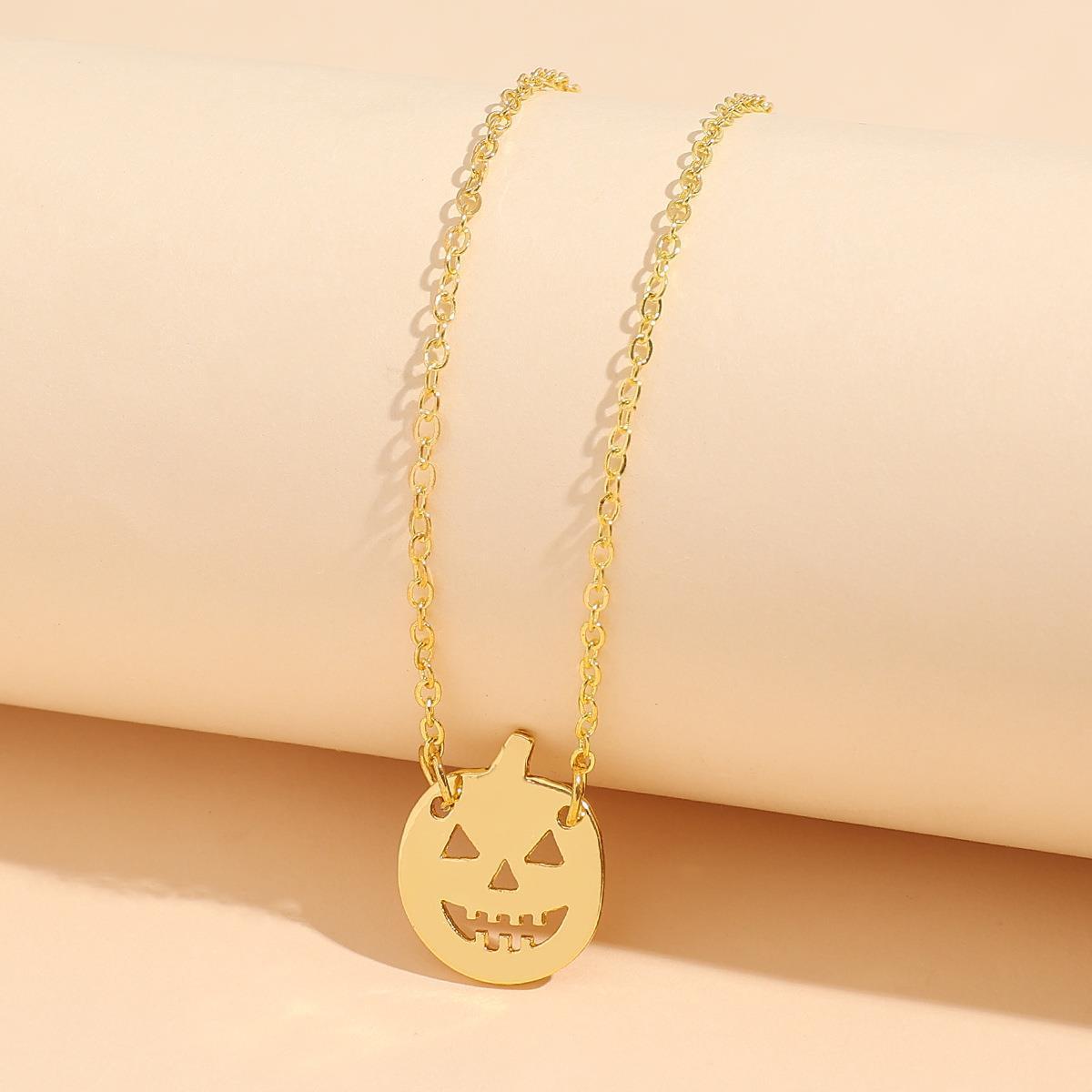Halloween Small Pumpkin Clavicle Chain