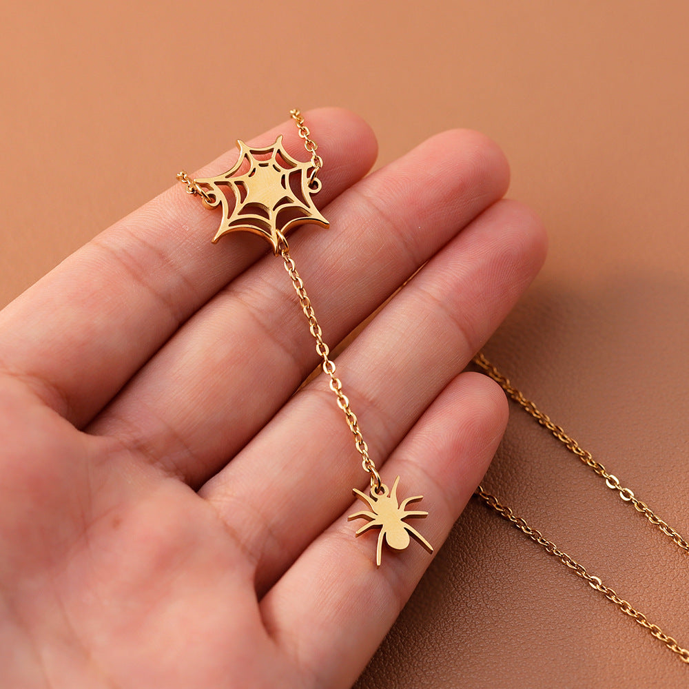 Spider Stainless Steel Female Clavicle Chain