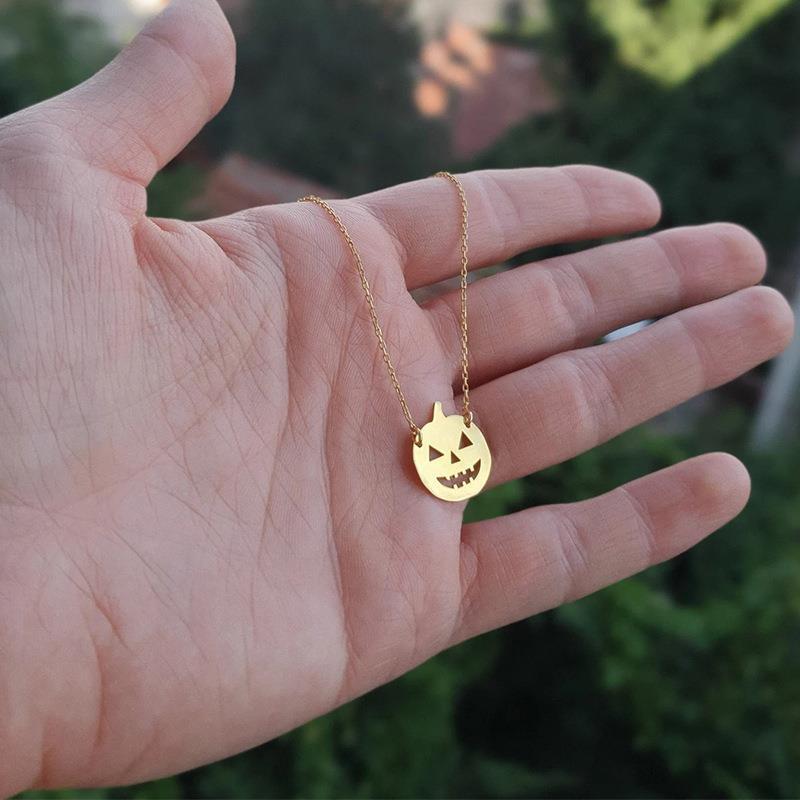 Halloween Small Pumpkin Clavicle Chain