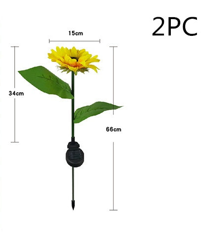 LED Solar Sunflower Lamps Decorative Lights
