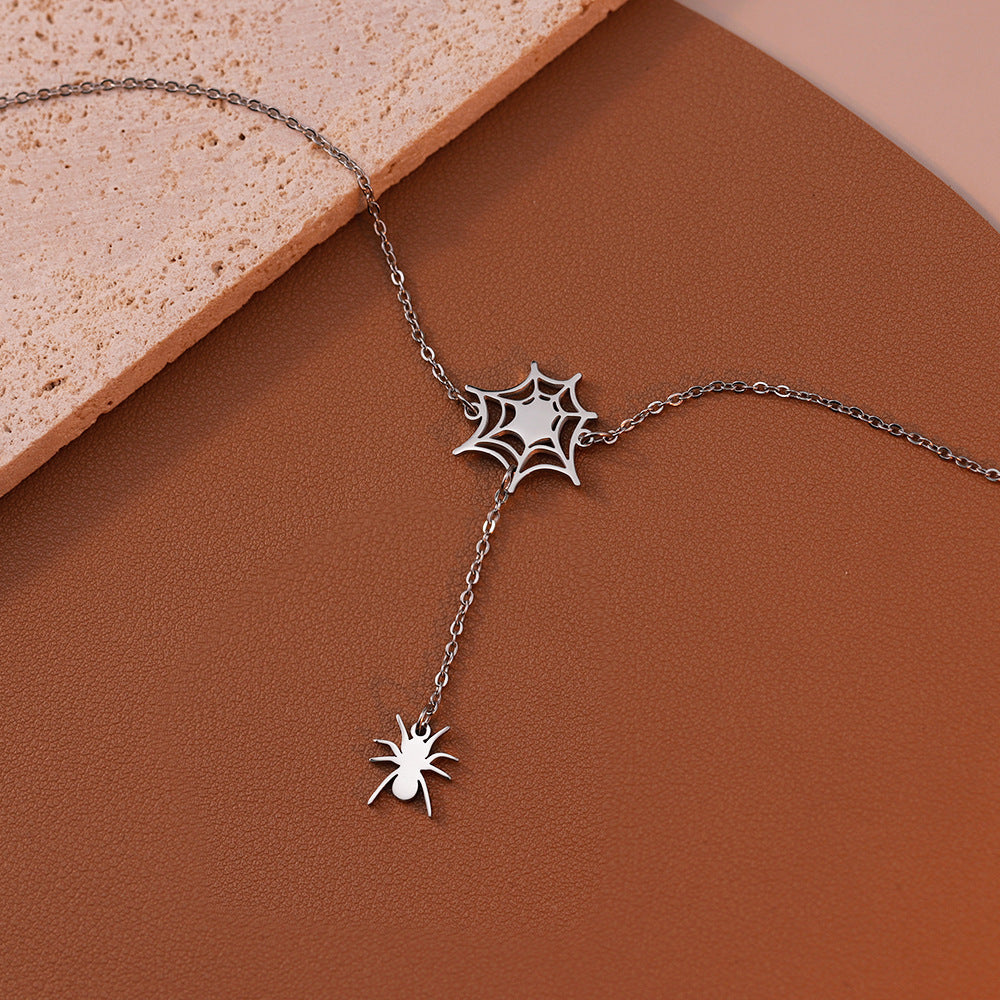 Spider Stainless Steel Female Clavicle Chain