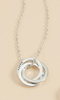 Non-fading Titanium Steel Plated Real Gold Ring Buckle Necklace