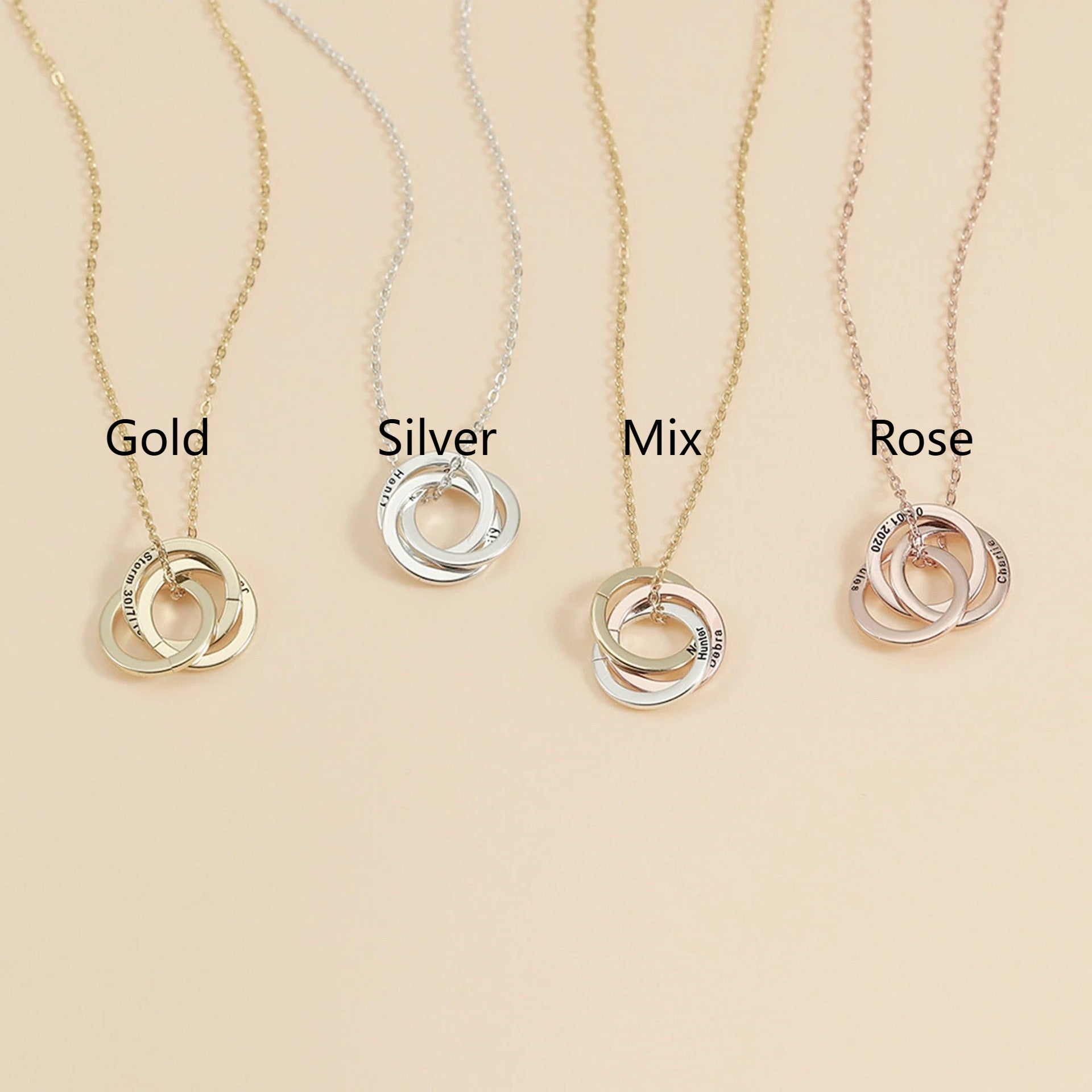 Non-fading Titanium Steel Plated Real Gold Ring Buckle Necklace