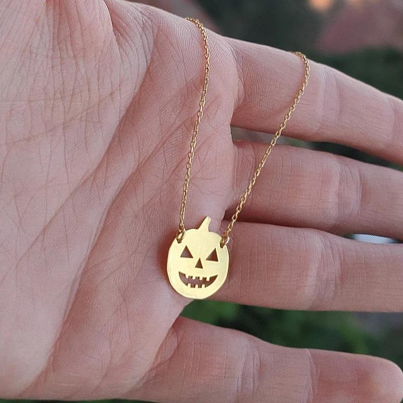 Halloween Small Pumpkin Clavicle Chain